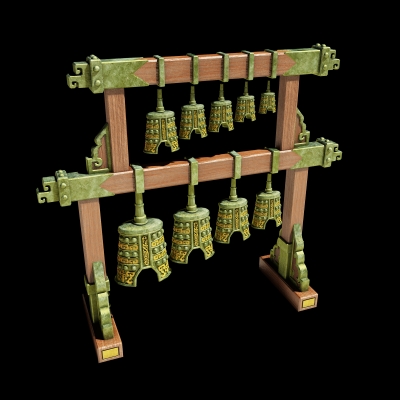中式青铜编钟乐器