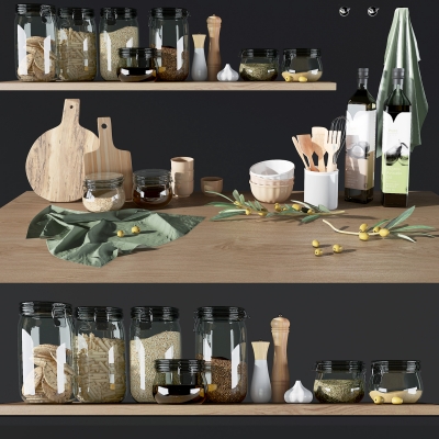北欧调料瓶,砧板,瓷碗,厨房用品