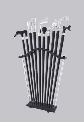 现代金属拐杖架