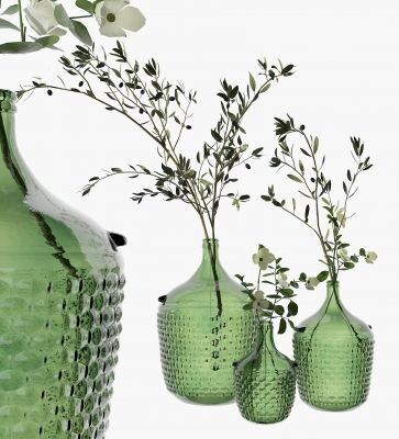 现代玻璃绿植花瓶，花艺