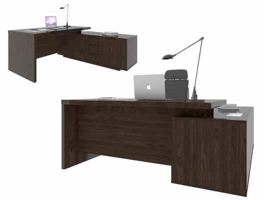 现代实木班台桌办公桌