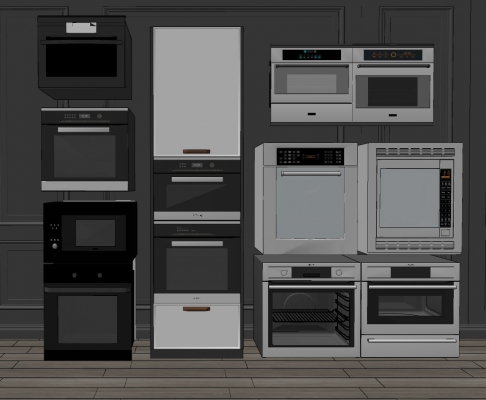现代烤箱微波炉消毒柜，厨房用品