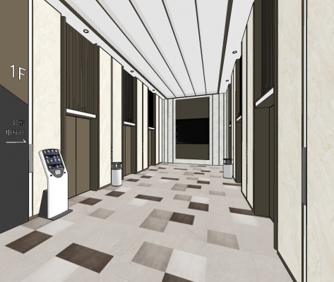 现代公寓电梯厅