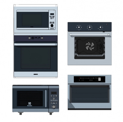 现代微波炉，烤箱，洗碗机，烤箱，厨房用品
