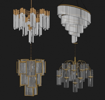 现代金属水晶吊灯