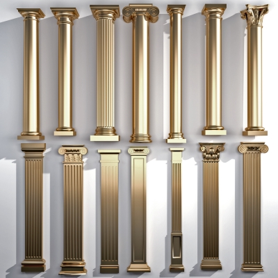 欧式轻奢罗马柱柱头，柱子