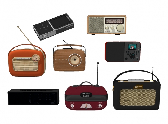 现代复古收音机,蓝牙音箱