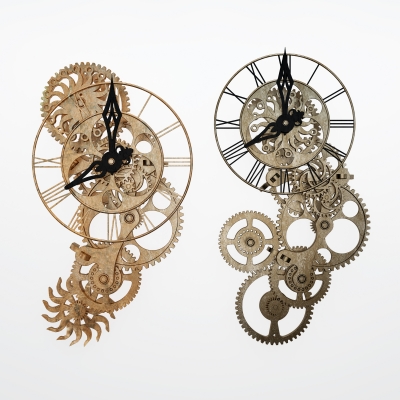 工业风复古机械钟表,