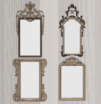 欧式古典雕花雕花镜子，装饰镜
