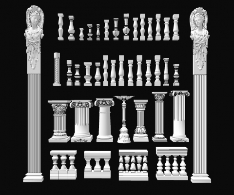 欧式罗马柱,宝瓶栏杆