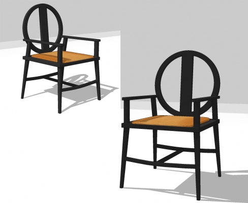 新中式单椅,椅子