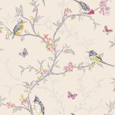 美式新中式花鸟欧式法式大花花纹壁纸壁布墙纸，布料布纹 (46)