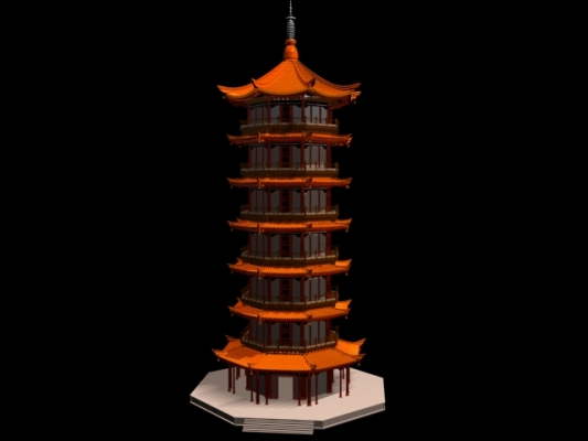 中式古建宝塔