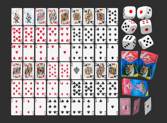 现代姚记扑克牌,骰子,筛子,牌,游戏娱乐工具