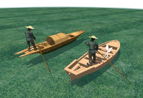 13中式木船，小木船