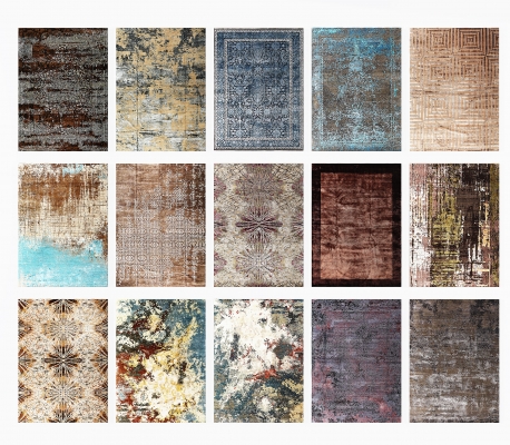 欧式现代抽象地毯组合