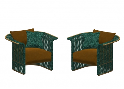 现代户外编织休闲椅沙发