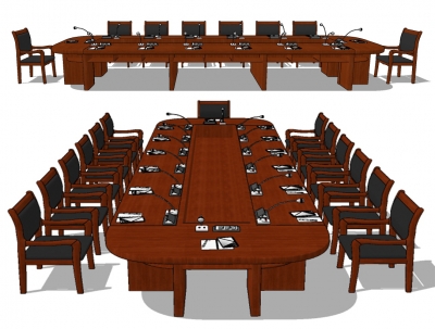 现代实木党政机关政府机构会议桌椅
