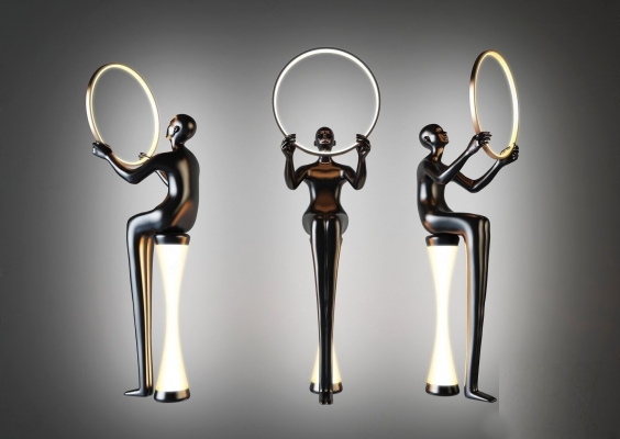 现代艺术人物雕塑落地灯