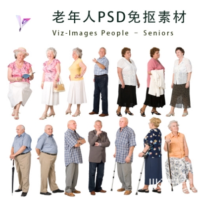 DOSCH 2D Viz-Images People – Seniors 老年人PSD后期素材