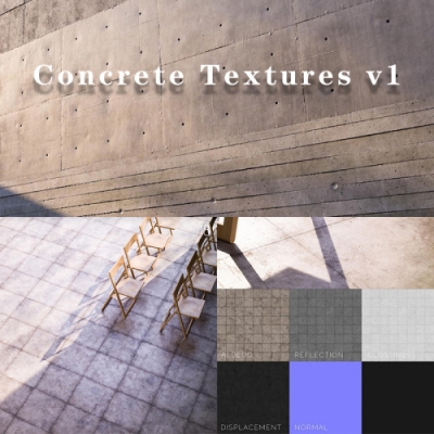 国外混凝土，水泥墙面地面纹理Concrete Textures v1