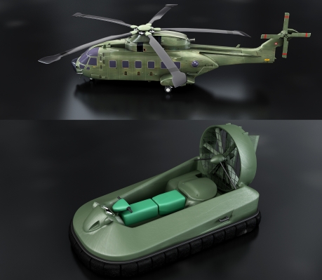现代军事武器直升机_登陆艇_气垫船