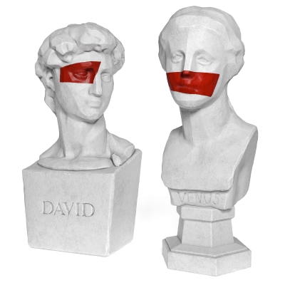 34金星和大卫边缘破裂雕塑，欧式人物雕塑雕像vc
