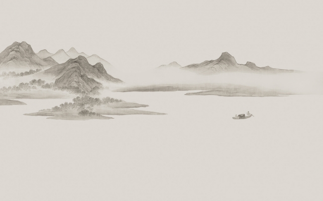 中式山水图案壁纸背景画 (3)