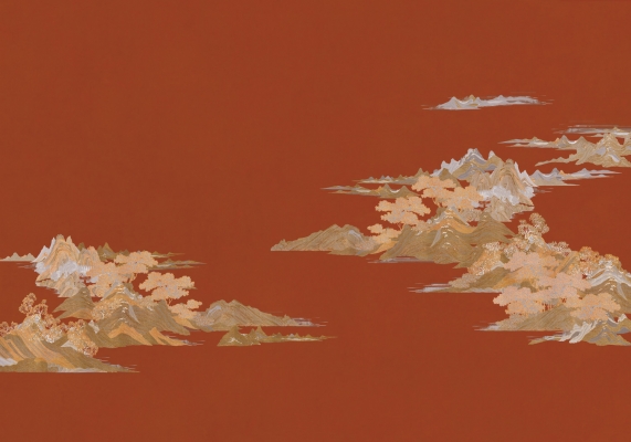 中式山水图案壁纸背景画 (4)