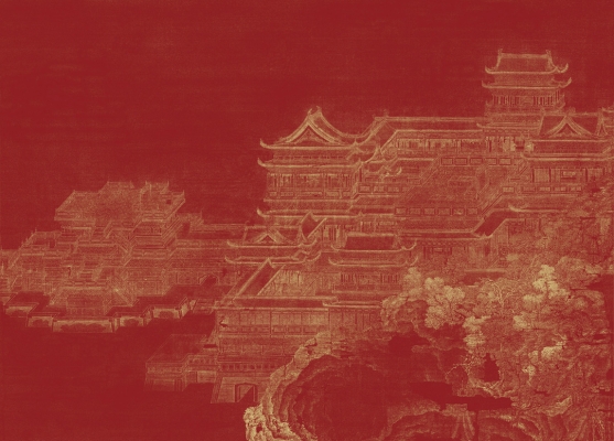 中式山水图案壁纸背景画 (13)