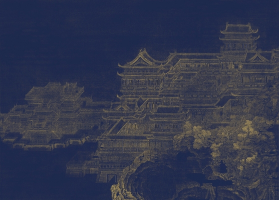 中式山水图案壁纸背景画 (14)