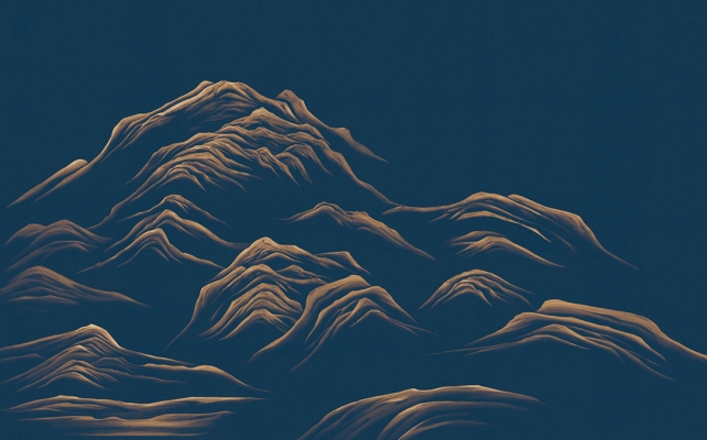 中式山水图案壁纸背景画 (15)