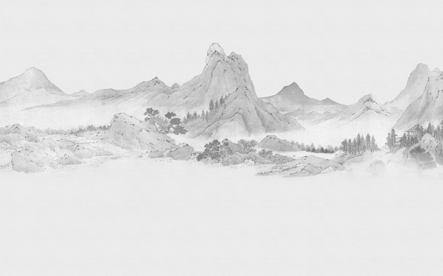 中式山水图案壁纸背景画 (30)
