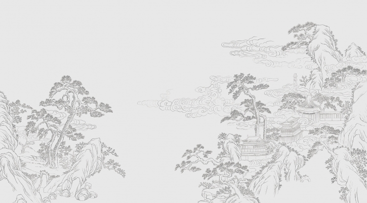 中式山水图案壁纸背景画 (38)