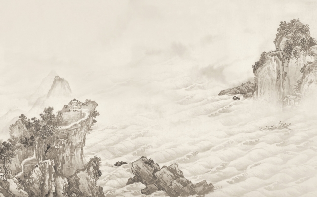 中式山水图案壁纸背景画 (75)
