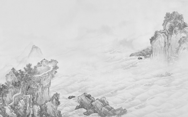 中式山水图案壁纸背景画 (76)
