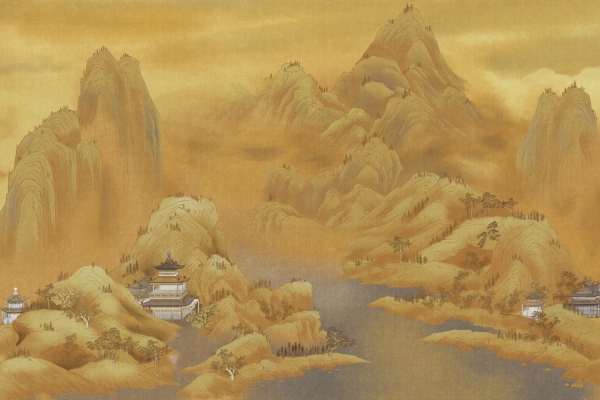 中式山水图案壁纸背景画 (80)