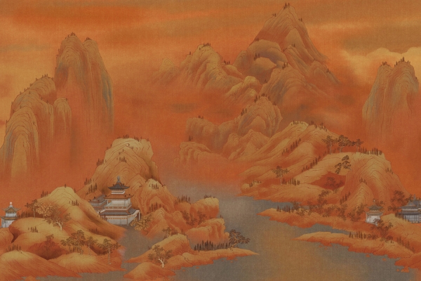 中式山水图案壁纸背景画 (81)