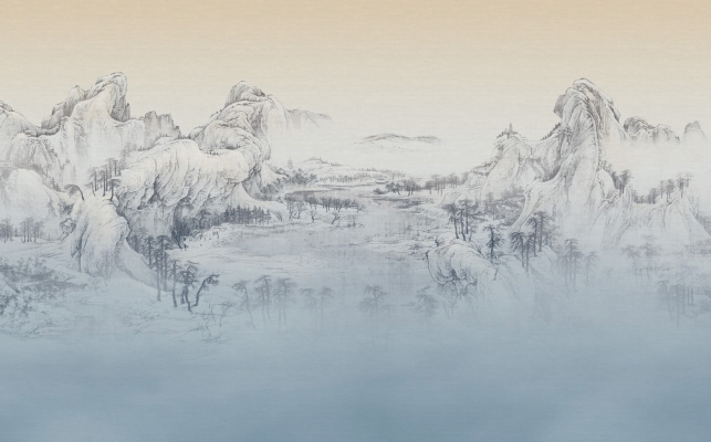 中式山水图案壁纸背景画 (88)