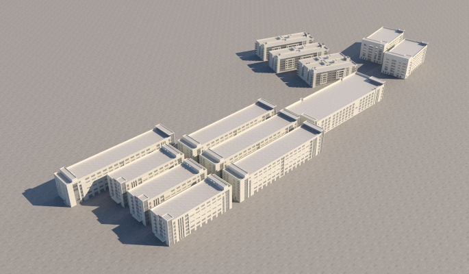 木林森厂房宿舍楼模型(2014)
