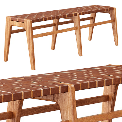 Zara Home-木制和皮革制成的长凳