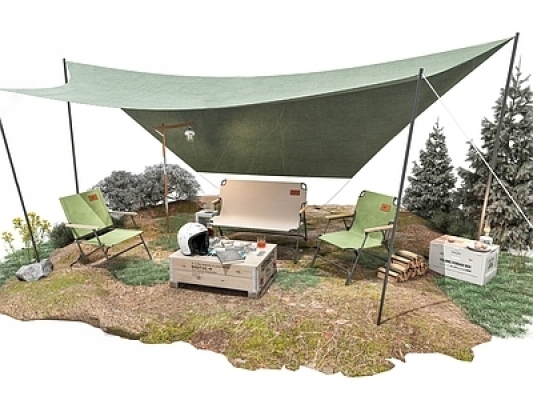 现代露营帐篷，户外桌椅