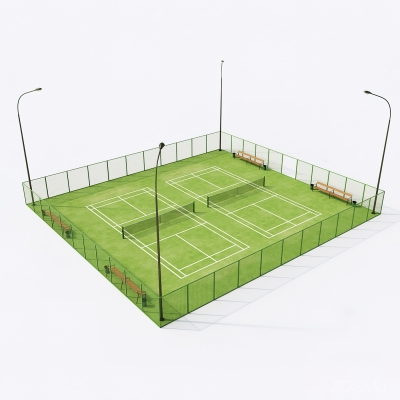 现代网球场 