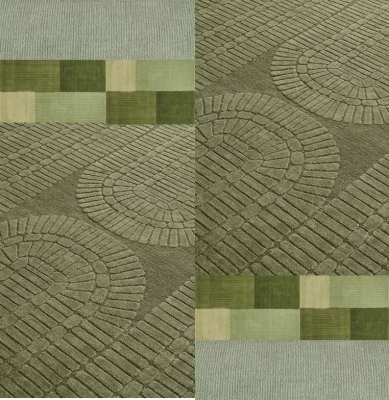 现代绿色地毯 (2)