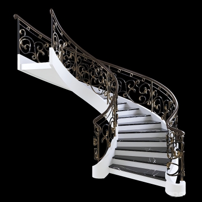 欧式古典铁艺旋转楼梯