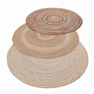 现代圆形地毯麻毯su模型