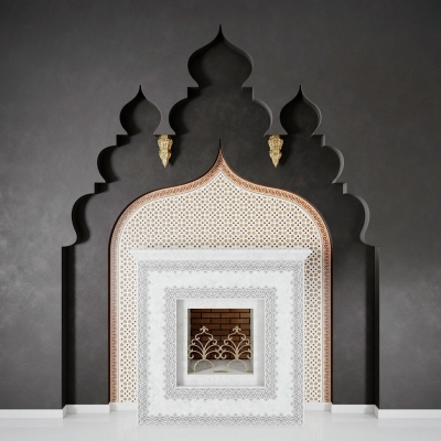伊斯兰风格欧式古典壁炉3d模型