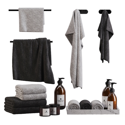 洗护用品 毛巾毛巾卫浴用品3d模型