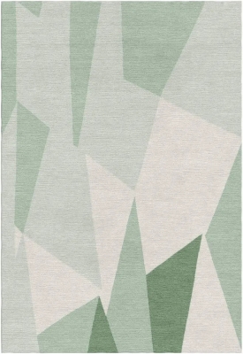 现代绿色几何图案地毯 (14)