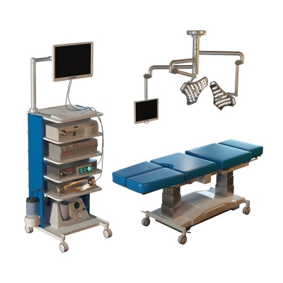 现代手术台医院设备组合su模型 